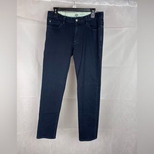 Linksoul Jeans Mens 32 Blue Selvedge Straight Leg Golf Pants Rigid Denim